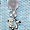 Rose Quartz Gemstone and Sterling Silver Star Earrings E002