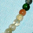 Moonstone, Green Jade, and Red Aventurine Gemstone Necklace N017